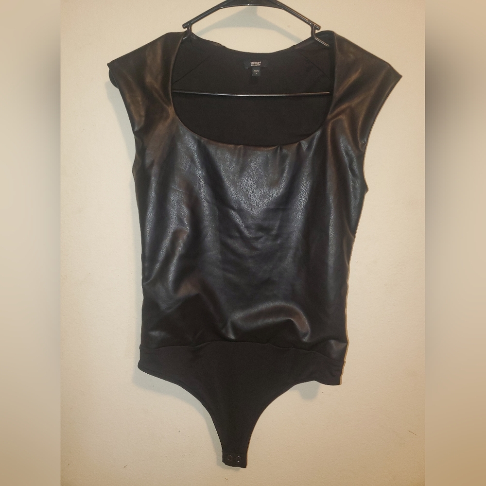 Express Sleek Black Bodysuit